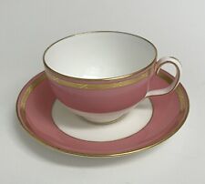 Nathan Dohrmann  S. F. Pink & White Tea Cup & Saucer w/Gold Gild Trim & Braid picture