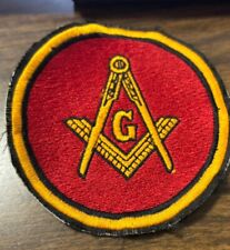 Older MASON Red, Black & Gold Logo 3.75” Wide Cloth Patch picture