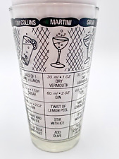 Vtg Barware Ivinware MCM Cocktail Mixing/7 Recipe Glass picture