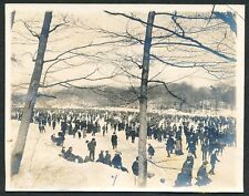 c. 1897 ICE SKATING AT PARK, NEW YORK CITY Vintage Photo picture