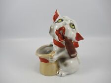 Vintage Made In Japan Ceramic Bonzo Drunk Dog Figurine Toothpick Holder 4
