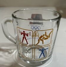 ANCHOR HOCKING (6) McDonald's 1984 LA Olympics Glass Coffee Mugs. VGC picture