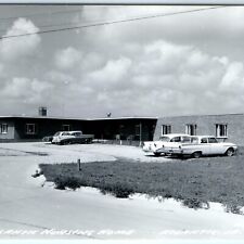 c1950s Atlantic, IA RPPC Nursing Home Real Photo Auto Car Bel Aire Postcard A103 picture