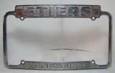 STIERS ZANESVILLE NASH Old Dealership License Plate Frame Auto Gas Oil Sign Ad picture