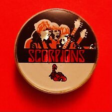 SCORPIONS band Pin Vintage 80s Crystal top Prism pin Pinback Badge England 1980s picture