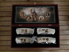 4 pc Native Founding Fathers Collectors Folding Pocket Knife Set Gift Box picture