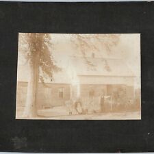 c1880s Lewiston, ME Lovely Family Outdoors +Dog Cabinet Card Photo Albert Nye 2K picture