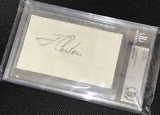 Jimmy Carter Hand Signed 3x5 Index Card Beckett Encapsulated Certified Autograph picture