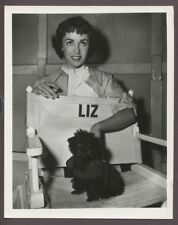 Elizabeth Liz Taylor Adorable Candid On Set Photo With Her Dog 1948 ORIGINAL picture