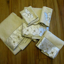 Vtg FIELDCREST 2 Bath1 Hand 2 WashTowels Butterfly Cutout Made in USA picture
