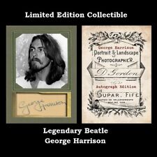 GEORGE HARRISON Legend Photo Card Art Collectible Original Design Facsimile Auto picture