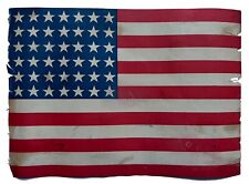RARE Cir 1890 ANTIQUE 42 Star PAPER American Parade Flag Folk Art Primitive picture