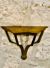 Vintage Brass Shelf Sconce with Shell Detail picture