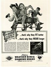 1941 Weather-Bird Diamond Brand shoes Children playing in toy wagon Vintage Ad picture