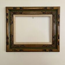 VTG Mid Century Modern Carved Frame 20x24 Brown & Green Fits 12x16 Art Painting picture