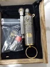 Antique Vintage Style Trench Lighter brass and chrome mechanical  picture