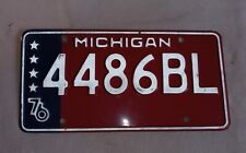 vintage 1976 Bicentennial  Michigan license plate for truck 4486BL picture