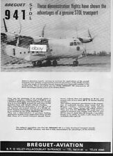 BREGUET 941 FRANCE 48 PASSENGER AIRLINER 1967 STOL 250 MPH TAKE OFF 460 FT AD picture