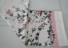 Vintage 1950s Tablecloth Cotton Print Flowers As Is Restoration or Cutter picture