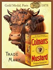Colman's Mustard Metal Sign 3 Sizes to Choose From picture