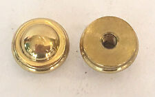 New: Lot of 2 solid brass polished cap nuts tapped #8-32 screw hole lamp parts picture