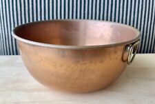 Vintage Solid Copper Mixing Bowl Thick Rolled Edge 7.5