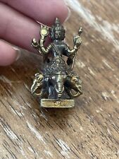 Four-Faced God Brahma Phra Phrom Elephant Erawan Hindu Amulet Mini Statue picture