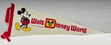 Vintage 70s Walt Disney World Mickey Mouse Pennant Flag - 24 Inches picture