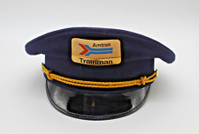 AMTRAK “TRAINMAN” HAT AND BADGE - VINTAGE “BUSMAN STYLE” picture