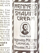 1918 Mennen Shaving Cream Tube Stage Fright Newark New Jersey USA Print Ad 14 picture