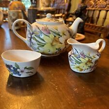 St George’s (England) Floral Bone China Tea Pot, Creamer & Open Sugar Bowl picture