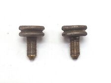 Two (2) Stanley No. 45 Large Head, Nickel Plated, Flat Tipped Screws 1916 picture