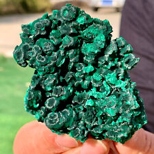 99G Natural glossy Malachite cat eye transparent cluster rough mineral sample picture