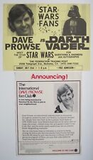 1977 - 1978 STAR WARS : Dave Prowse Is Darth Vader : VINTAGE ESB SPOILER ~ READ picture