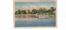 Kansas City Kansas vintage linen postcard / Big Eleven Lake picture