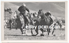 Rodeo TONASKET Wa 1950s - AL GARRETT Two Cowboys Horses rppc .....  picture