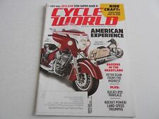 Cycle World Jan. 2014 Peter Egan Indian Chieftain H-D Street Glide KTM 1290 Duke picture