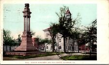 Vtg Savannah Georgia GA Gordon Monument and Post Office 1905 Postcard picture