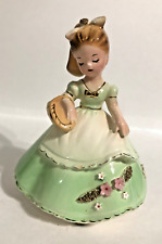 Vintage Erich Stauffer Originals - Figurine-Girl in Green Dress, With Pony Tail picture