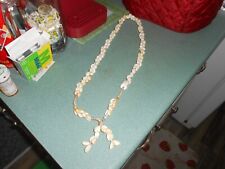 Vintage Hawaiian Long Strand Shell Wedding Seashells Lei Necklace 19 