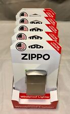 Zippo Lot of Six 6 New Windproof Lighter Classic 207 BP Reg Street Chrome picture