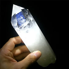 435g 6.73in Beautiful Blue Needle Quartz Natural Clear Quartz Point Polished picture