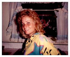1980s Blonde Girl Big Hair Vintage Photo Los Angeles CA picture
