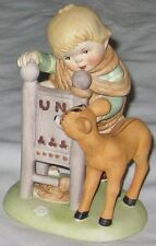 Franklin Porcelain The U.N. Children Boy w Fawn Deer - Fritz Austria Figurine picture