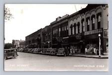 First Street HAMPTON Iowa RPPC Vintage 5&10 Store Photo Postcard 1947 picture