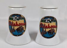 Oklahoma White Porcelain Salt and Pepper Shakers picture