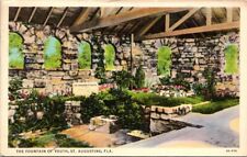 Fountain of Youth St. Augustine Florida Vintage Linen Postcard B25 picture