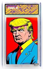 DONALD TRUMP GRADE 10 SLAB ROOKIE TRADING CARDS FLAG ACEO CLASSICS SIGNATURES picture