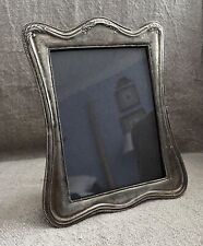 Vintage Easel Back Heavy Metal Picture Frame Silver Pewter Color picture