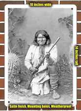 Metal Sign - 1886 Geronimo Portrait- 10x14 inches picture